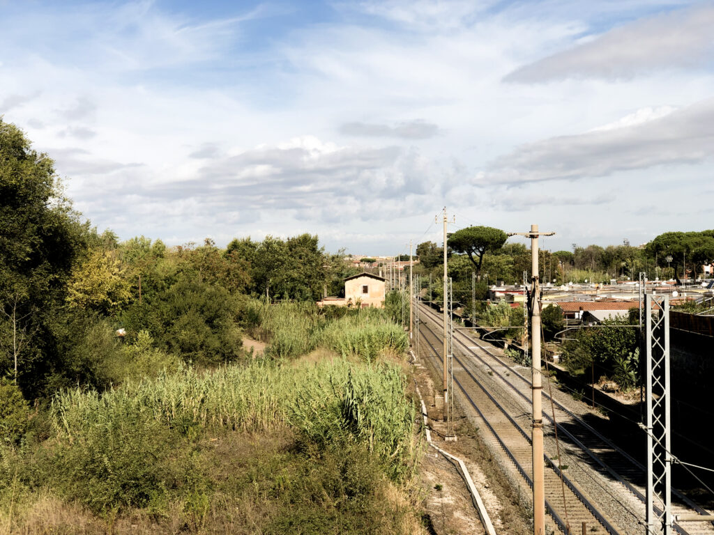 Fig. 2. Area di progetto per la stazione Selinunte, tra il quartiere Tuscolano e il Parco Archeologico dell’Appia Antica (sezione Tor Fiscale). Foto dell’autore.